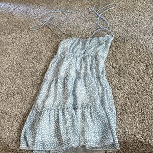 Amazon Blue and White Midi Dress